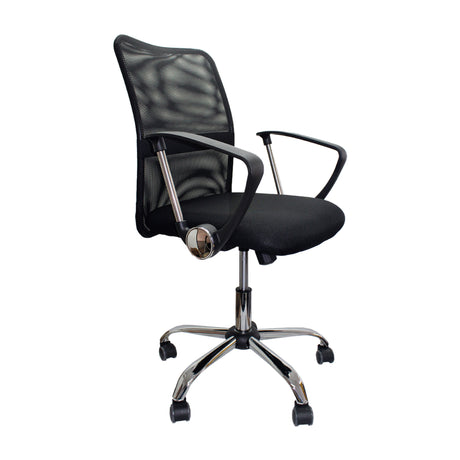 Silla de Oficina Toronto Negro 58x47cm Reclinable y Giratoria con Ruedas - SILLAS DE OFICINA | Bylmo