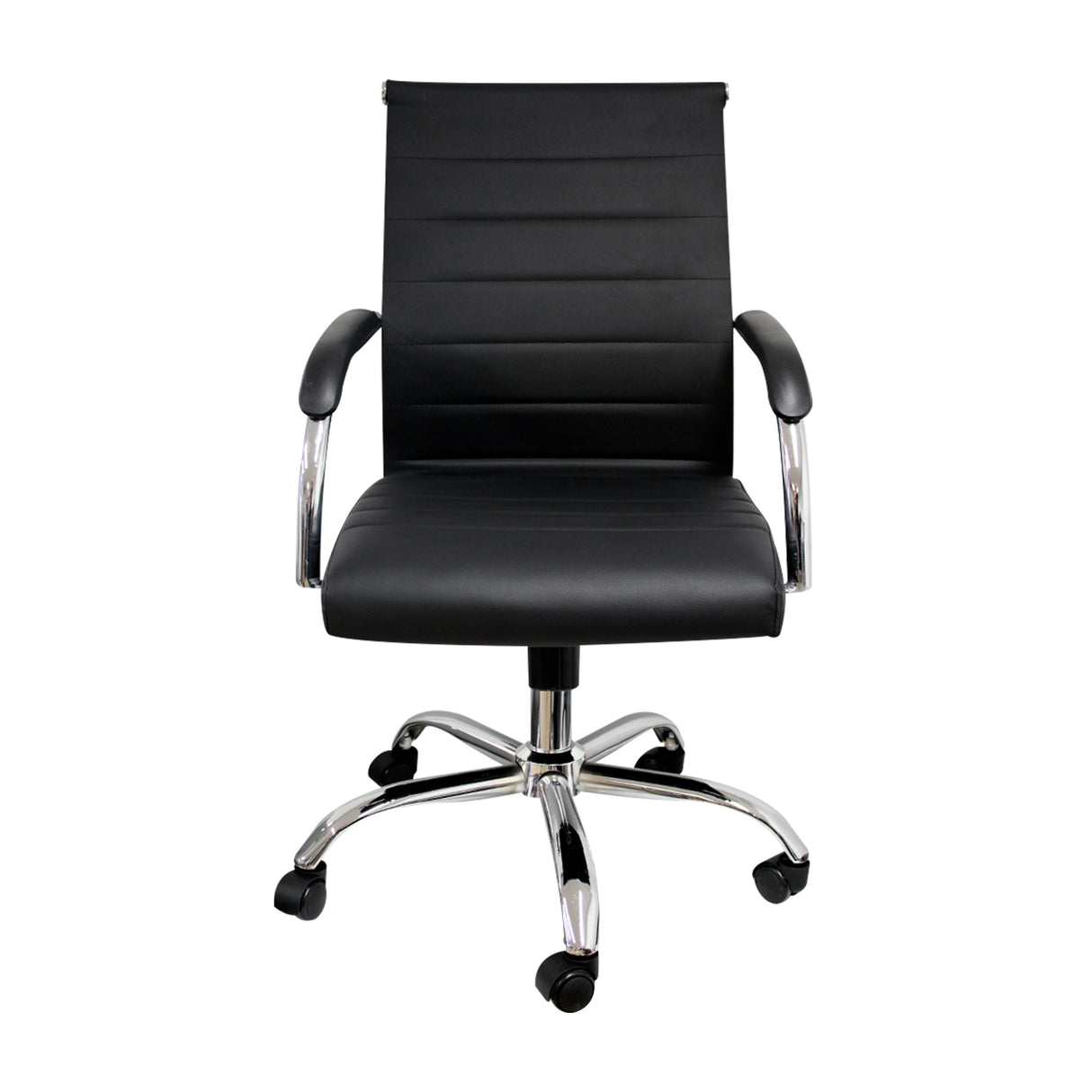 Silla de Oficina Venecia Negro 54.5x50cm Reclinable y Giratoria con Ruedas - SILLAS DE OFICINA | Bylmo
