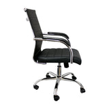 Silla de Oficina Venecia Negro 54.5x50cm Reclinable y Giratoria con Ruedas - SILLAS DE OFICINA | Bylmo