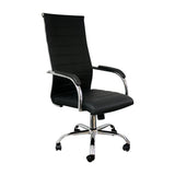 Silla de Oficina Alta Venecia Negro 54.5x50cm Reclinable y Giratoria con Ruedas - SILLAS DE OFICINA | Bylmo