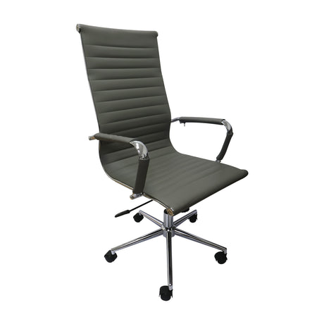 Silla de Oficina Esterilla Gris 61x46.5cm Reclinable y Giratoria con Ruedas - SILLAS DE OFICINA | Bylmo