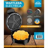 Waflera Negro 18.5x8cm de Un Puesto con Luz Indicadora - SANDUCHERAS Y WAFLERAS | Bylmo