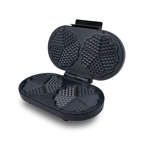 Waflera Negro 23.1x7.8cm de Dos Puestos con Luz Indicadora - SANDUCHERAS Y WAFLERAS | Bylmo