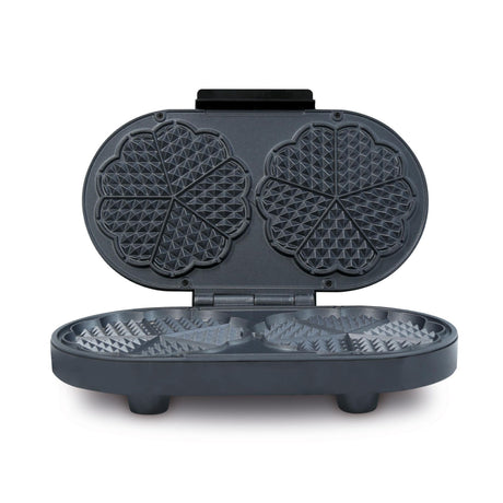 Waflera Negro 23.1x7.8cm de Dos Puestos con Luz Indicadora - SANDUCHERAS Y WAFLERAS | Bylmo