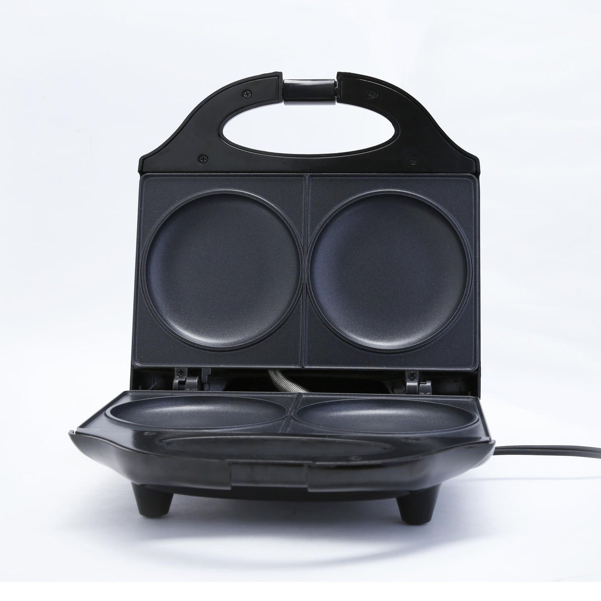 Arepa Maker Negro 21.7x9.3cm de Dos Puestos Circular - SANDUCHERAS Y WAFLERAS | Bylmo