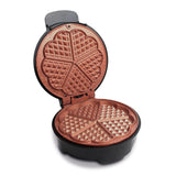 Waflera Negro y Cobre 18.5x8cm de Un Puesto con Luz Indicadora - SANDUCHERAS Y WAFLERAS | Bylmo