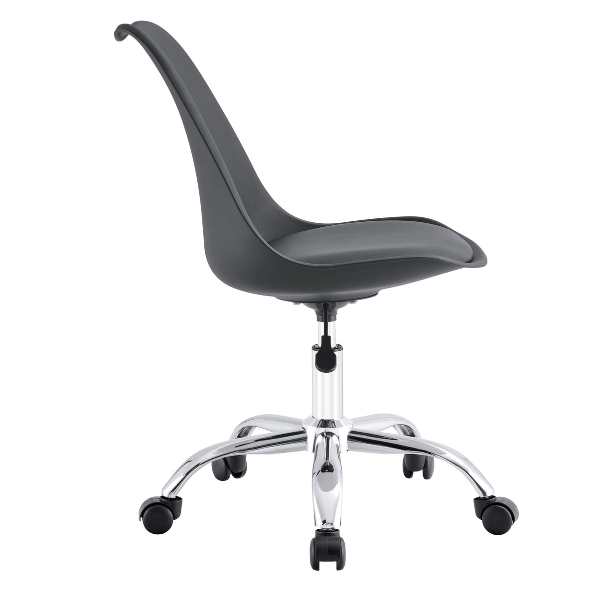 Set x 2 Sillas de Oficina Negro 58x97cm con Soporte Lumbar y sin Espaldar Reclinable - SILLAS DE OFICINA | Bylmo