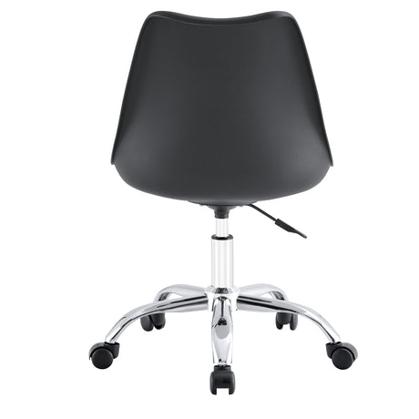 Set x 2 Sillas de Oficina Negro 58x97cm con Soporte Lumbar y sin Espaldar Reclinable - SILLAS DE OFICINA | Bylmo