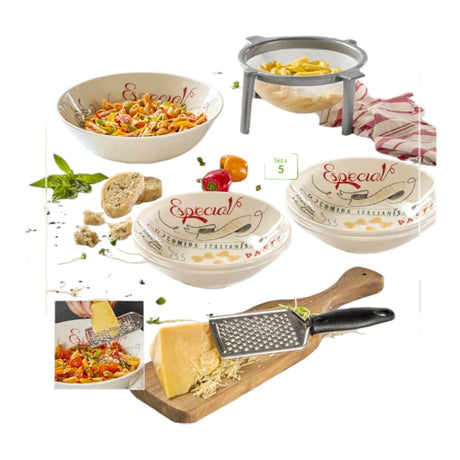 Juego De Vajillas 5 Piezas Oxford Multicolor 29x29cm Circular Para Cuatro Puestos - VAJILLA | Bylmo