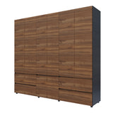 Closet Dallas Gales y Wengue 220x200cm con Cuatro Cajones y con Doce Compartimientos - CLOSETS | Bylmo