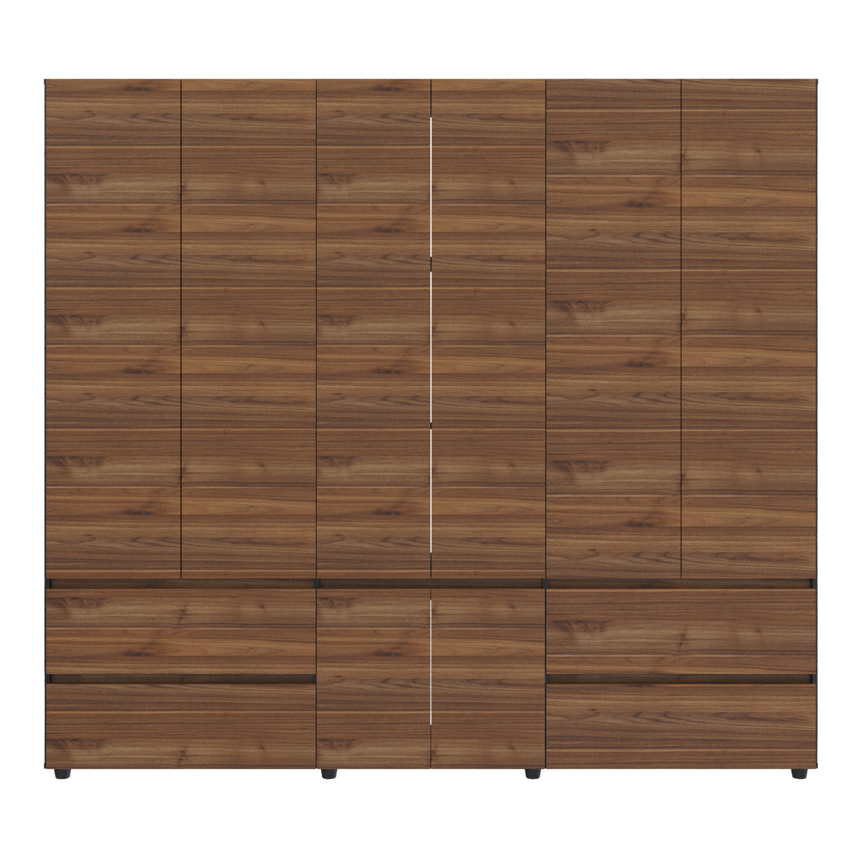 Closet Dallas Gales y Wengue 220x200cm con Cuatro Cajones y con Doce Compartimientos - CLOSETS | Bylmo
