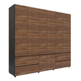 Closet Dallas Gales y Wengue 220x200cm con Cuatro Cajones y con Doce Compartimientos - CLOSETS | Bylmo