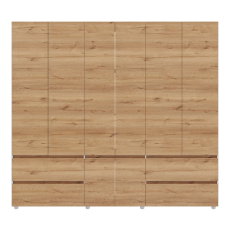 Closet Dallas Duna y Blanco 220x200cm con Cuatro Cajones y con Doce Compartimientos - CLOSETS | Bylmo