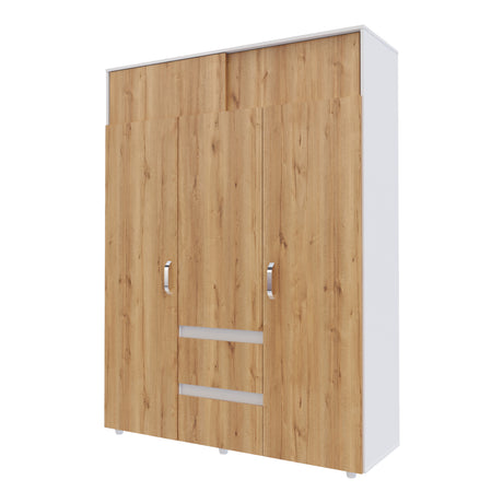Closet Aurora Duna y Blanco 150x200cm con Dos Cajones y con Ocho Compartimientos - CLOSETS | Bylmo