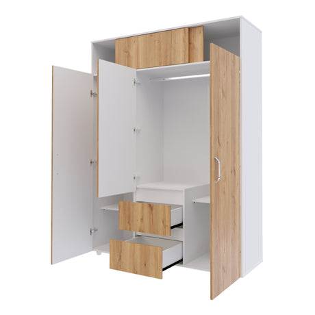 Closet Aurora Duna y Blanco 150x200cm con Dos Cajones y con Ocho Compartimientos - CLOSETS | Bylmo