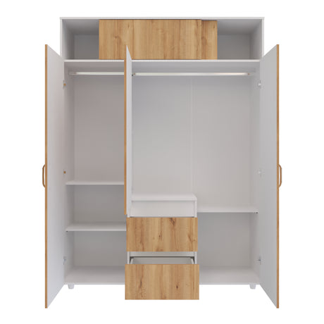 Closet Aurora Duna y Blanco 150x200cm con Dos Cajones y con Ocho Compartimientos - CLOSETS | Bylmo