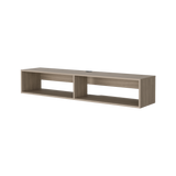 Rack de TV Flotante Bardolino 150x27cm para TV Hasta 65 Pulgadas con Dos Compartimientos y con Ranuras para Cables - MUEBLES DE TV | Bylmo