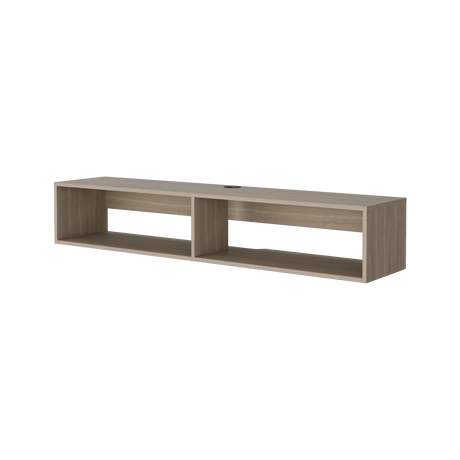Rack de TV Flotante Bardolino 150x27cm para TV Hasta 65 Pulgadas con Dos Compartimientos y con Ranuras para Cables - MUEBLES DE TV | Bylmo