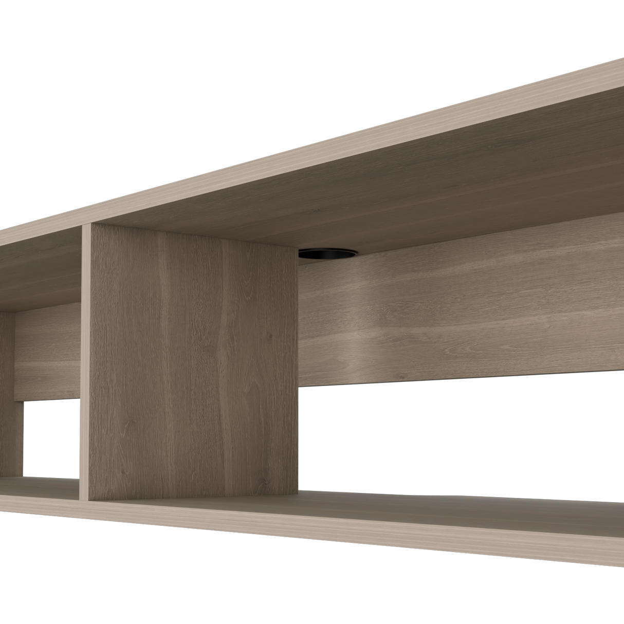 Rack de TV Flotante Bardolino 150x27cm para TV Hasta 65 Pulgadas con Dos Compartimientos y con Ranuras para Cables - MUEBLES DE TV | Bylmo