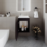 Mueble para Lavamanos Individual Saju Wengue 40x50cm Flotante con Lavamanos de Sobreponer - MUEBLES PARA LAVAMANOS | Bylmo