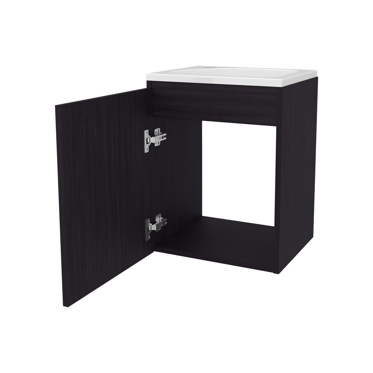 Mueble para Lavamanos Individual Saju Wengue 40x50cm Flotante con Lavamanos de Sobreponer - MUEBLES PARA LAVAMANOS | Bylmo