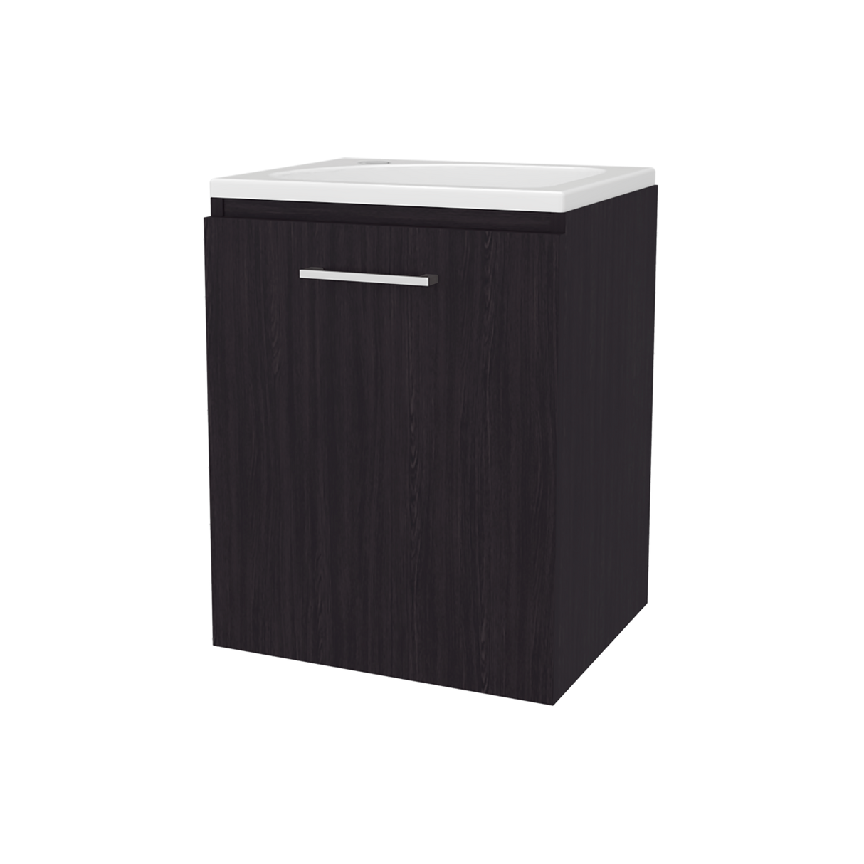 Mueble para Lavamanos Individual Saju Wengue 40x50cm Flotante con Lavamanos de Sobreponer - MUEBLES PARA LAVAMANOS | Bylmo