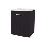 Mueble para Lavamanos Individual Saju Wengue 40x50cm Flotante con Lavamanos de Sobreponer - MUEBLES PARA LAVAMANOS | Bylmo