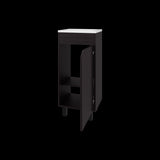 Mueble para Lavamanos Individual Bethel Wengue 40x86cm con Patas y Lavamanos de Sobreponer - MUEBLES PARA LAVAMANOS | Bylmo