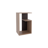 Mesa Auxiliar Rectangular Everett Cafe Expreso y Wengue 40x63cm con Tres Compartimientos - MESAS AUXILIARES | Bylmo