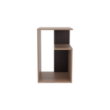 Mesa Auxiliar Rectangular Everett Cafe Expreso y Wengue 40x63cm con Tres Compartimientos - MESAS AUXILIARES | Bylmo