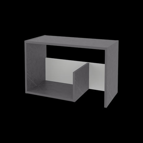 Mesa Auxiliar Rectangular Everett Onix y Blanco 40x63cm con Tres Compartimientos - MESAS AUXILIARES | Bylmo