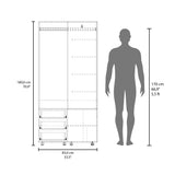 Closet Toulouse Blanco 85x180cm Con Tres Cajones y Diez Compartimientos - CLOSETS | Bylmo