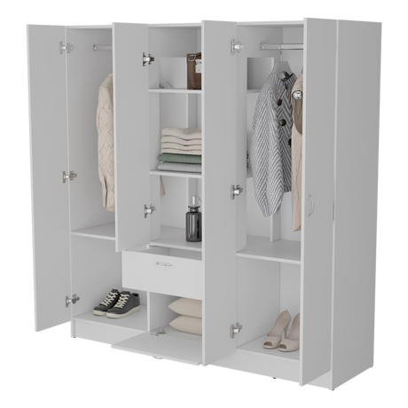 Closet Mitu Blanco 162x170cm Con Un Cajón y Nueve Compartimientos - CLOSETS | Bylmo