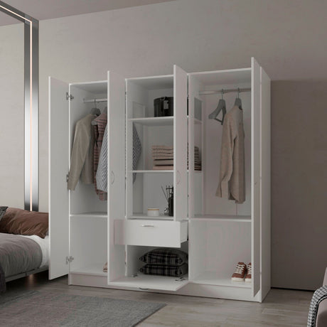 Closet Mitu Blanco 162x170cm Con Un Cajón y Nueve Compartimientos - CLOSETS | Bylmo
