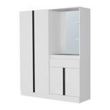 Closet Kamelot Blanco 150x186cm Con Un Cajón Cuatro Compartimientos y con Espejo - CLOSETS | Bylmo