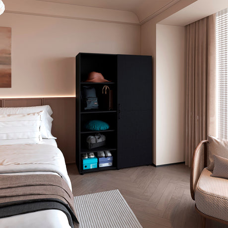 Closet Eco Wengue 120x184cm Con Siete Compartimientos - CLOSETS | Bylmo