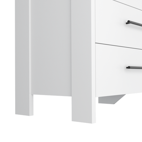 Cómoda HMS Blanco 150x81cm de Tres Hileras con Seis Cajones - CAJONERAS Y COMODAS | Bylmo