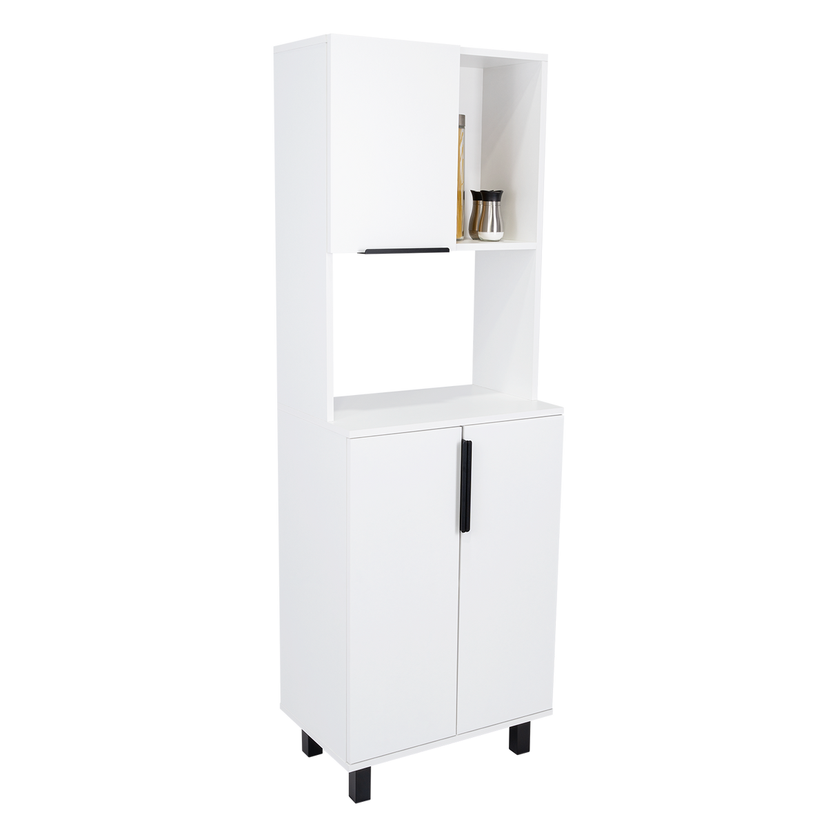 Alacena Oshawa Blanco 54x160cm Con Tres Puertas - ALACENAS Y MUEBLES MICROONDAS | Bylmo