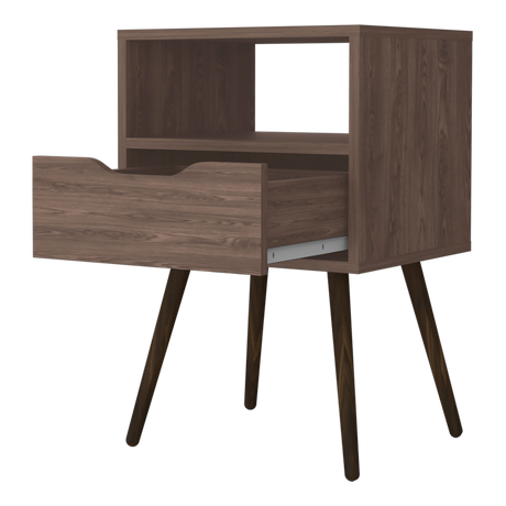 Mesa de Noche Otom Coñac 40x63cm Con Un Cajón - MESAS DE NOCHE | Bylmo