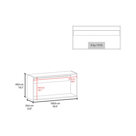Mueble Superior de Cocina Zurich Wengue 100x49cm con Dos Puertas - MUEBLES SUPERIORES DE COCINA | Bylmo