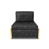 Silla Poltrona Reclinable Dorian Negro 100x75cm de Un Puesto con Bolsillos y Reposapiés - SOFAS Y POLTRONAS | Bylmo