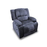 Silla Poltrona Reclinable Manual Reclinomatic Gris Oscuro 90x102cm con Reposapiés - SOFAS Y POLTRONAS | Bylmo