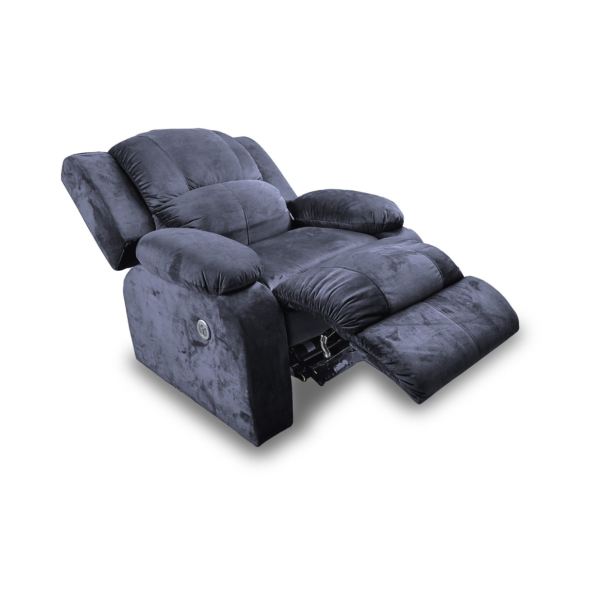 Silla Poltrona Reclinable Manual Reclinomatic Gris Oscuro 90x102cm con Reposapiés - SOFAS Y POLTRONAS | Bylmo