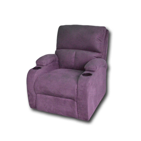 Silla Poltrona Reclinable Manual Reclinomatic Eco Palo de Rosa 77x90cm con Reposapiés y con Portavasos - SOFAS Y POLTRONAS | Bylmo