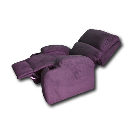 Silla Poltrona Reclinable Manual Reclinomatic Eco Palo de Rosa 77x90cm con Reposapiés y con Portavasos - SOFAS Y POLTRONAS | Bylmo