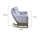 Poltrona Mecedora Paris Gris 68x102cm de Un Puesto - SOFAS Y POLTRONAS | Bylmo