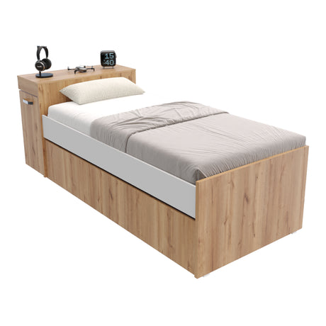 Cama Nido Lia Duna 96x83cm con Escritorio para Cama Sencilla y sin Colchones - CAMAS | Bylmo