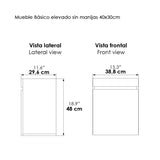 Mueble para Lavamanos Flotante Essential Austral 40x48cm con Lavamanos Eco y con Un Cajón - MUEBLES PARA LAVAMANOS | Bylmo