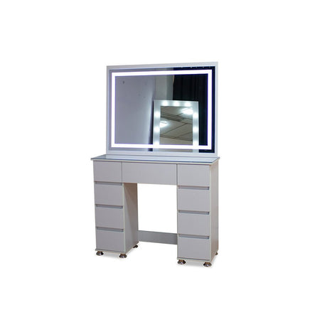 Tocador con Espejo Jazmin Blanco 105x165cm con Nueve Cajones - TOCADORES | Bylmo