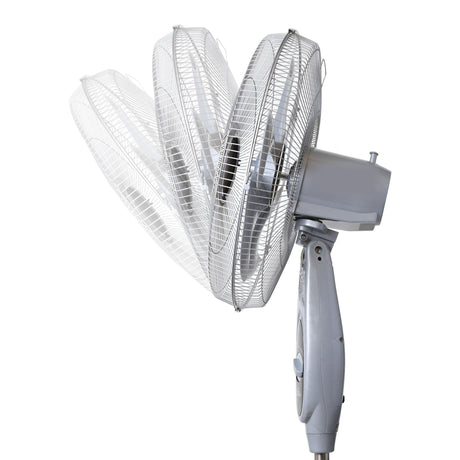 Ventilador de Piso MaxiFlow Elite Gris 49x130cm de Tres Velocidades con Oscilación - VENTILADORES | Bylmo